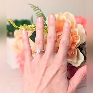 1CT Moissanite Solitaire Engagement Ring, 6 Prong, - Size 5, 7, 8